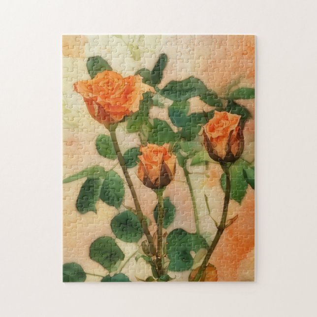 Laranja Rosa Quebra-cabeça Art (Vertical)