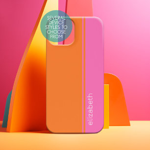 Laranja Rosa Quente Design Mínimo Moderno Elegante