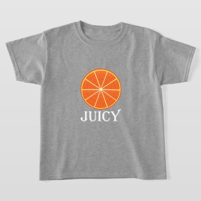 Laranja Suculenta - Camisa Básica Para Meninas (Postura )