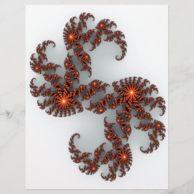 Laranja Sunburst Fractal (Frente)