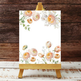 Laranja Tulip Ranunculus Flor Poster