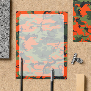 Laranja Verde Camouflagem Exército Militar Letreir