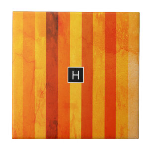 Laranja Vermelho Laranja Quente Monograma