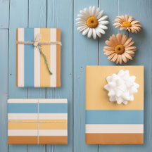 Laranja-Vintage e faixas azuis