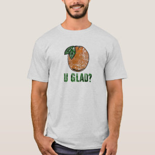 Laranja você camisa contente