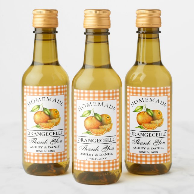 Laranjas Aquáticas Orangecello Obrigados Casamento (Garrafas)