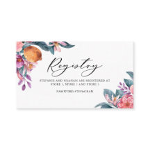 Laranjas Botânicas e Blooms - Cartão de Registro d