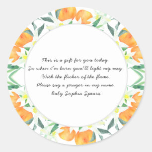 Laranjas - Etiqueta de Velas de Oração