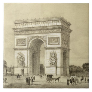 L'Arc de Triomphe, Paris, gravada por Auguste Bry