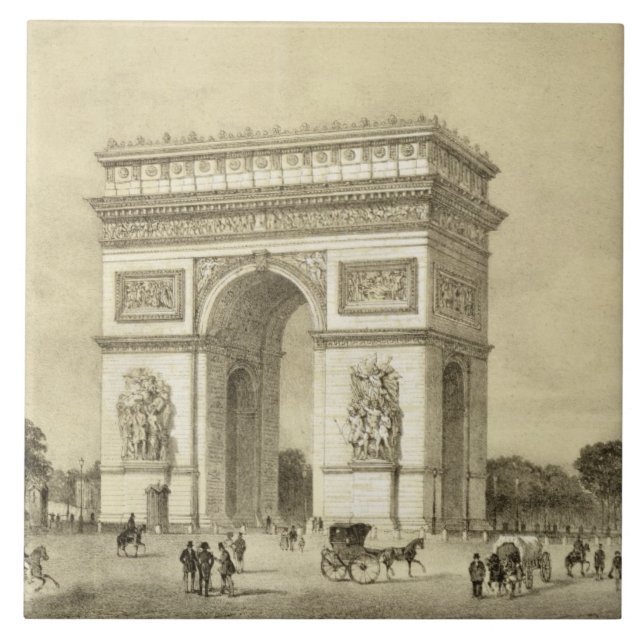 L'Arc de Triomphe, Paris, gravada por Auguste Bry (Frente)