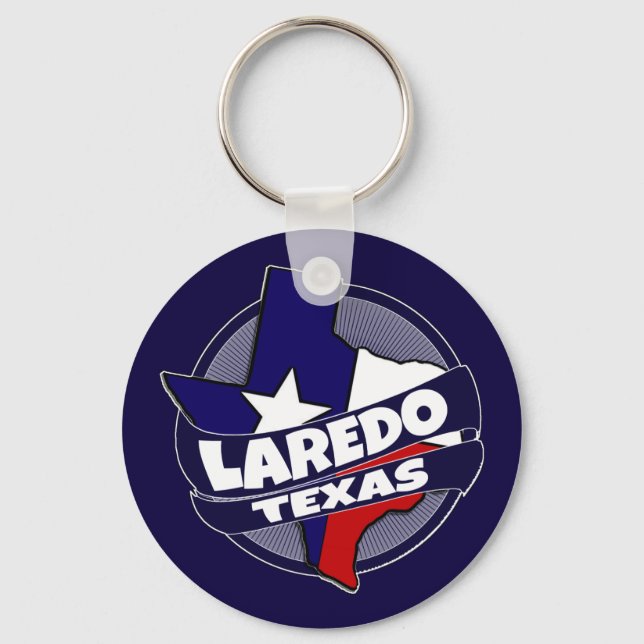 Laredo Texas flag burst chaveiro (Frente)