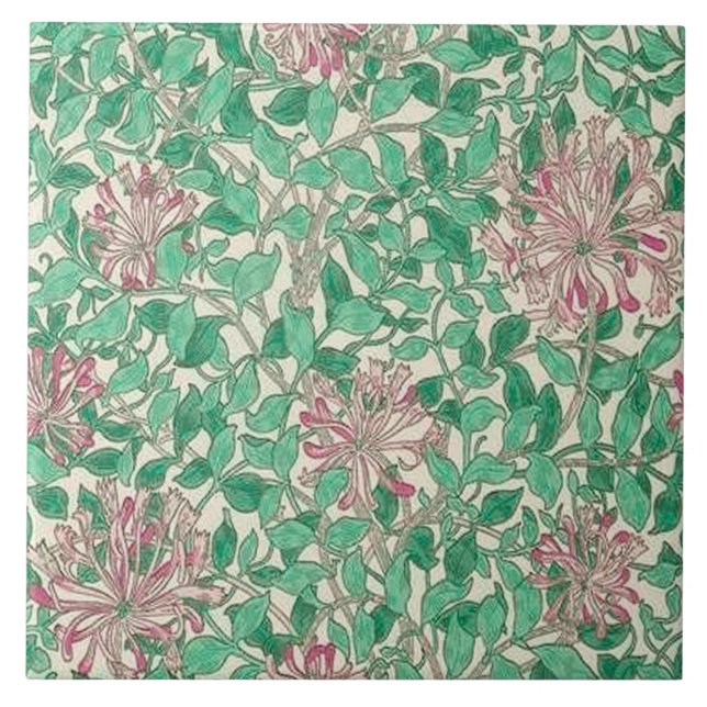 Lareira de azulejo cerâmica William Morris designs (Frente)