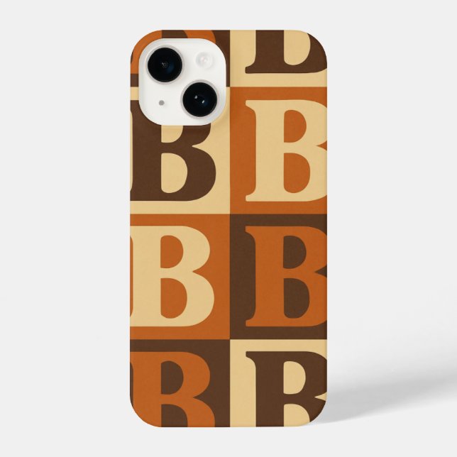 “Large B Graphic Phone Case, Stylish Protector” (Verso)