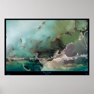 Largo chave, poster do satélite de Florida