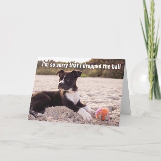 Largue A Bola, Aniversário Atrasado - Cartão (Frente)