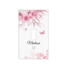 Largura Floral de Aquarela Rosa