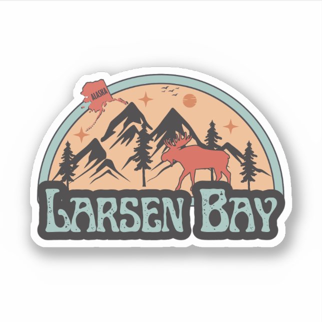 Larsen Bay, Alaska Adesivo (Frente)