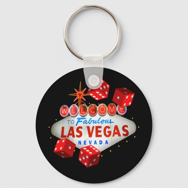 Las Vegas Lucky Dice Chaveiro (Frente)