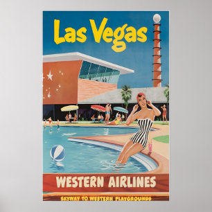 Las Vegas Pintura Nevada Impressão de Arte Viagem 