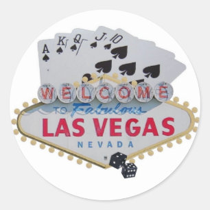 Las Vegas Royal Flush com adesivo de dados