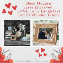 Laser moderno elegante gravado em 50 idiomas