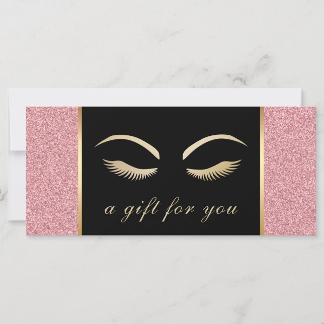 Lash & Brow Makeup Artist Salon Gift Certificados (Frente)