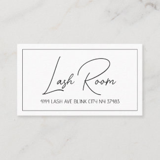 Lash Extensions Modern Clean Cartão de visita
