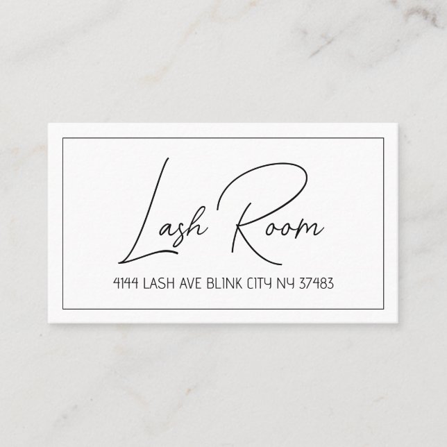 Lash Extensions Modern Clean Cartão de visita (Frente)