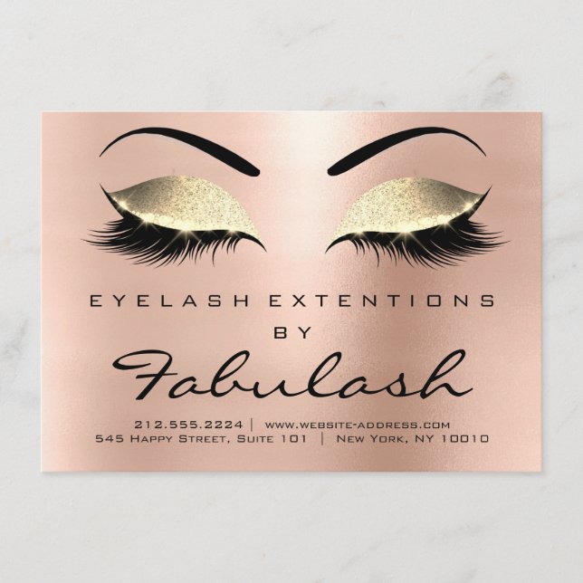 Lashes de Bela Extensão de Instrução de Pós-Cuidad (Frente)