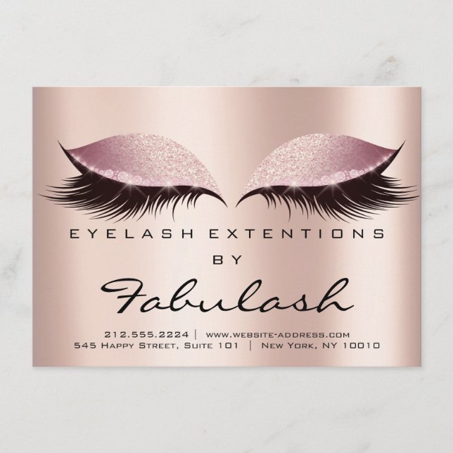 Lashes Extensão Após Cuidados SPA Rosa (Frente)