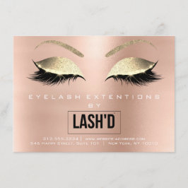 Lashes Extensão depois do LOGOTIPO Rosa de Instruç