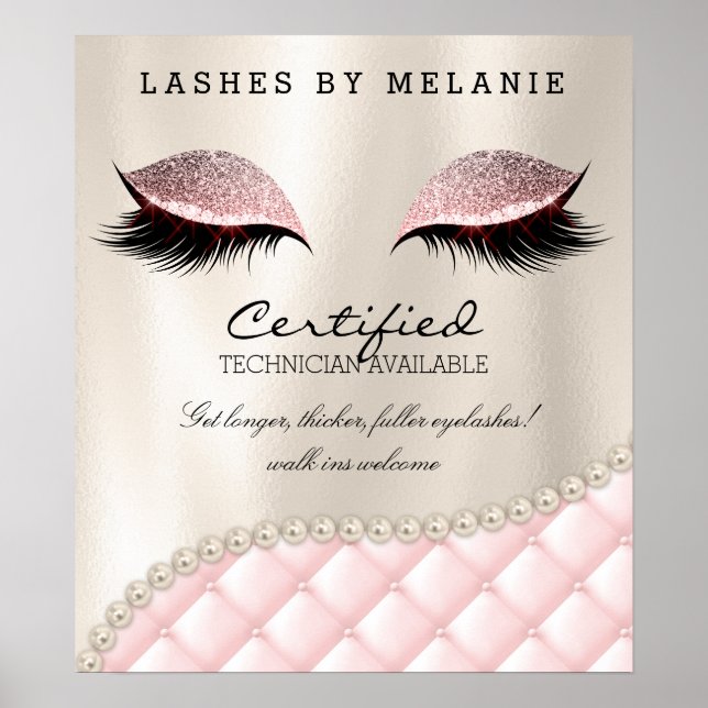 Lashes Eyelash Makeup Poster Olhos Bonito (Frente)