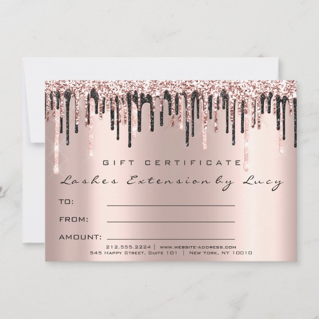 Lashes Glitter do Certificado de Maqueamento de Ex (Frente)