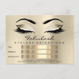 Lashes Makeup Artist Certificate Gift Champaigne