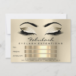 Lashes Makeup Artist Certificate Gift Champaigne