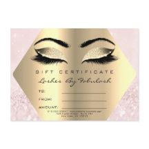 Lashes Makeup Dourado Diamond Certificate Gift Pin