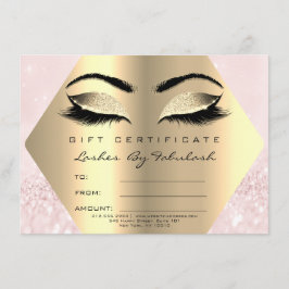 Lashes Makeup Dourado Diamond Certificate Gift Pin