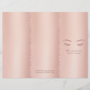 Lashes Maquietam Artesanato Rosa Dourado com Três