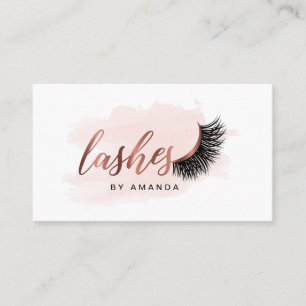 Lashes o artista cartão de visita em cor dourada 