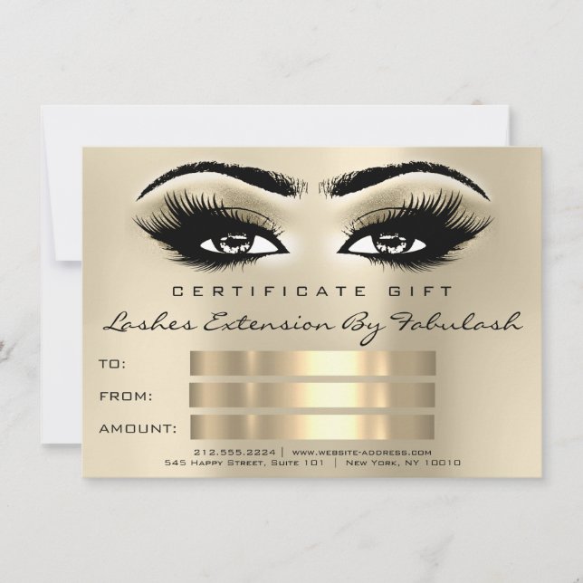 Lashes SPA Makeup Certificate Eyes (Frente)