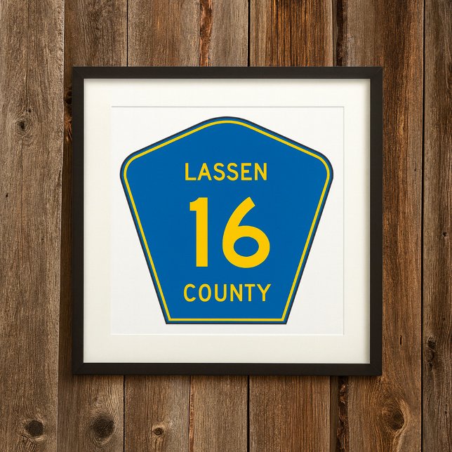 Lassen County Road Sign Poster (Criador carregado)