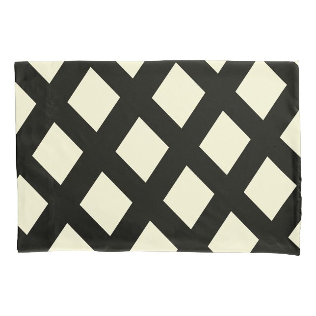 Latice Pillowcase (Creme & Black) (Frente)