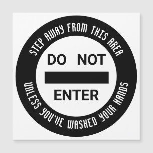 Laticínios NÃO ENTRADA Lave Mãos Magnéticas