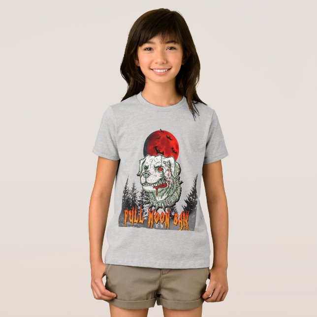 Latido de Lua Sanguínea - Camisa do Dia das Bruxas (Frente Completa)