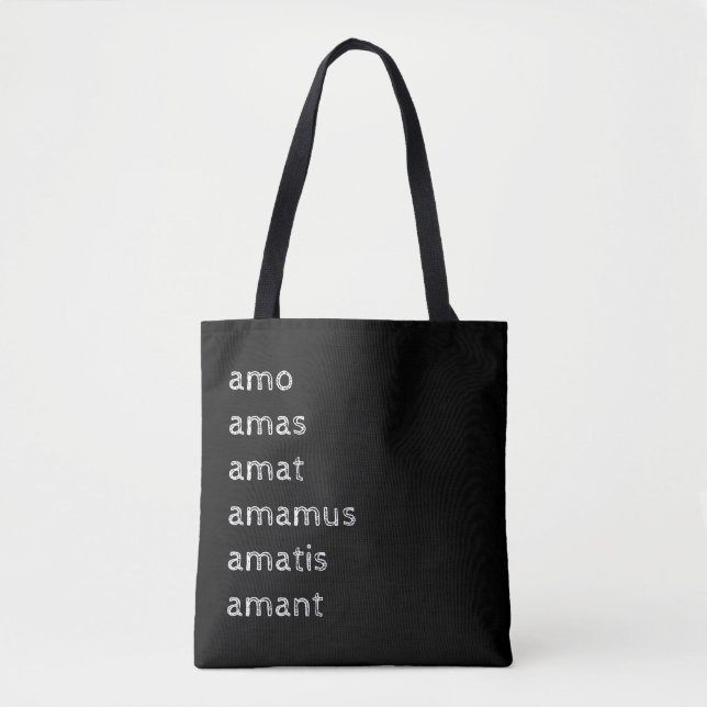 Latino Tote Bag, Amo amas amat  (Frente)