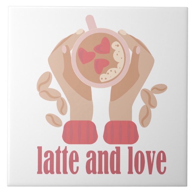 Latite e xícara de amor, mãos e café (Frente)
