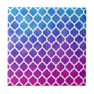 Latite marroquina azul-roxa-rosa
