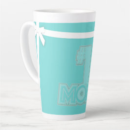 Latte #1 MÃE - Caneca de Café Mãe Azul Turquesa Presente