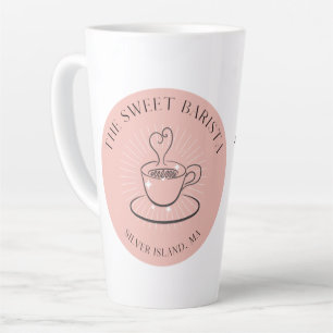Latte A doce caneca branca de café