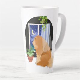 Latte ALGUM LUGAR, a caneca de café personaliza o texto
